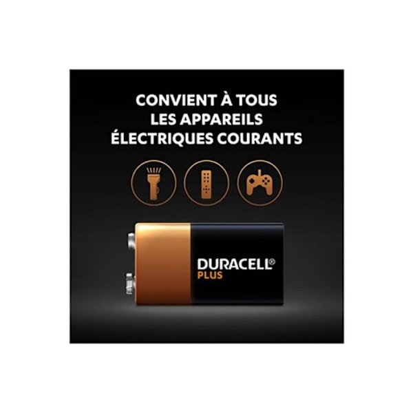 Duracell Batterier Duracell Plus Alkaline Batteri, 9V 6LR61