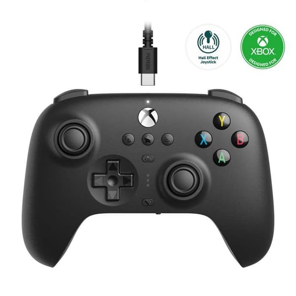 Joystick - 8BITDO - 82CE-HE - Trådat - Kompatibel med Xbox - 18 Knappar Svart