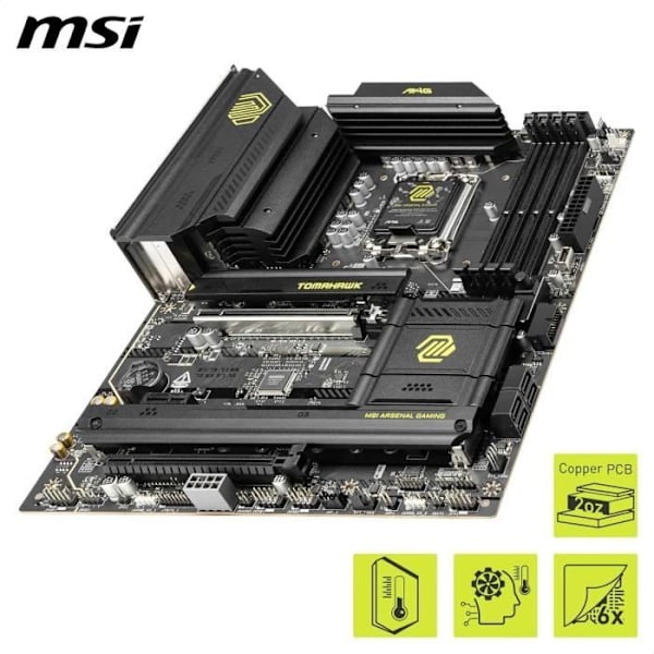 Moderkort - MSI - MAG B860 TOMAHAWK WIFI - DDR5 9200+MT/s OC - Wi-Fi 7 - Thunderbolt 4