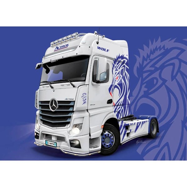 Maquette lastbil: Mercedes-Benz ACTROS MP4 Giga Space Enfärgad