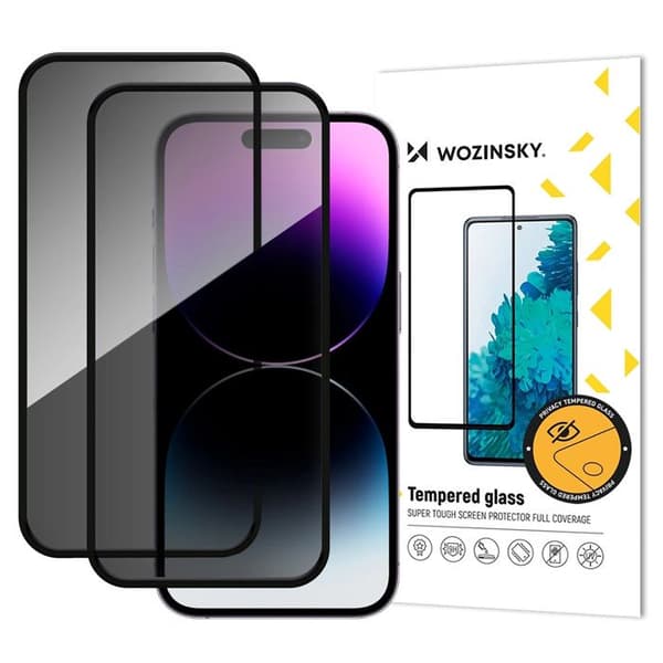 Sekretess härdat glas för iPhone 17 Pro Max - 2 stycken.