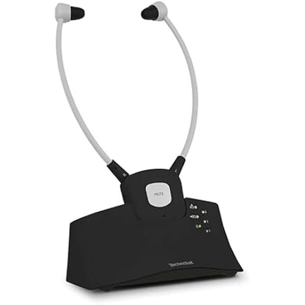 Trådlösa stereoheadset - TECHNISAT - STEREOMAN ISI 3 - Räckvidd 25m - 2 Li-polymerbatterier - Optik Svart