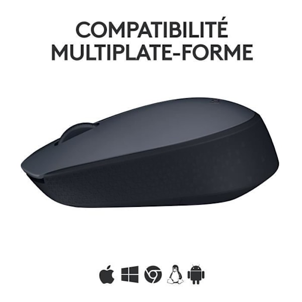 Mus - Trådlös - Logitech - M170 - Ambidextrous - Grå Grå