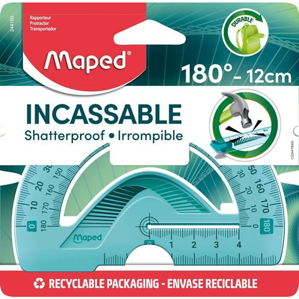 MAPED - Gradskiva Flex 180/12cm Blå - Grön (slumpmässig färg)
