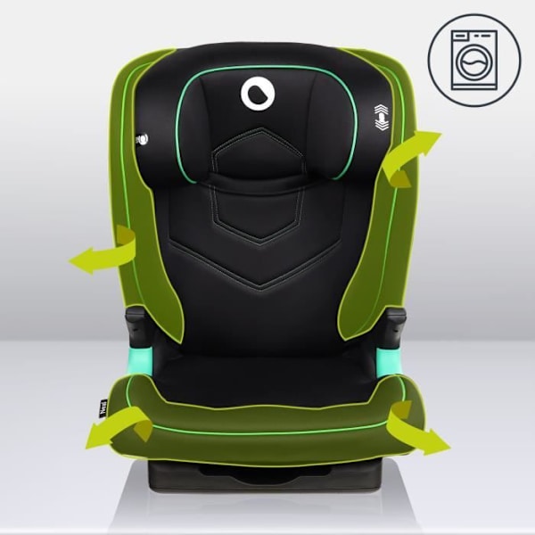 Bilstol för baby LIONELO Neal - ISOFIX - Svart Svart