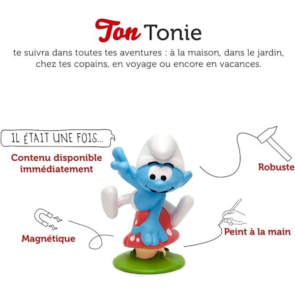 tonies - Tonie-figur - Smurfarna - Aerosmurf - Ljudfigur för Toniebox Blå