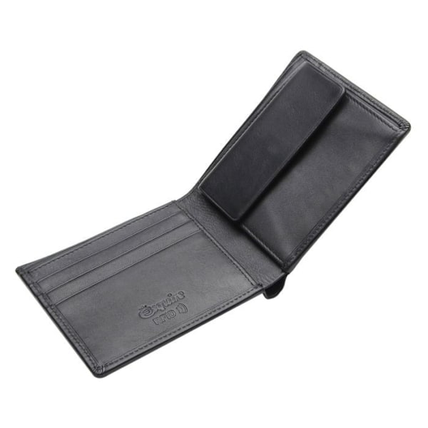 Plånbok - Esquire - Logotyp Billfold Plånbok - Läder - RFID-skydd - Svart svart
