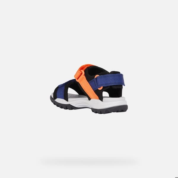 Geox Borealis pojksandaler marin/orange 24