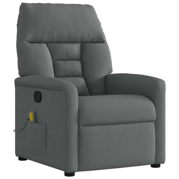 vidaXL Grått tygmassagefåtölj 4015553
