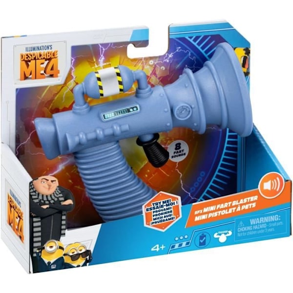 Mini Prouts Gun - Despicable Me 4 - 8 olika ljud Gul