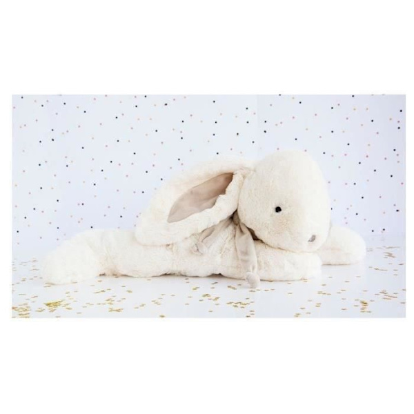 DOUDOU ET COMPAGNIE Lapin Bonbon - Taupe Candy Rabbit 75cm + Box