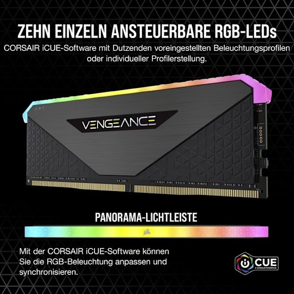 Corsair Vengeance RGB RT Quad Channel Kit 64 GB DDR4 3200 MHz CL16 - 4 PC4-25600 RAM-minnen