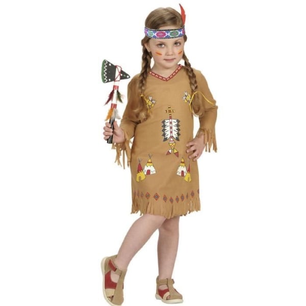 Pow Wow Kostym - Barn - 2/3 år - Brun - WIDMANN - Inomhus Enfärgad