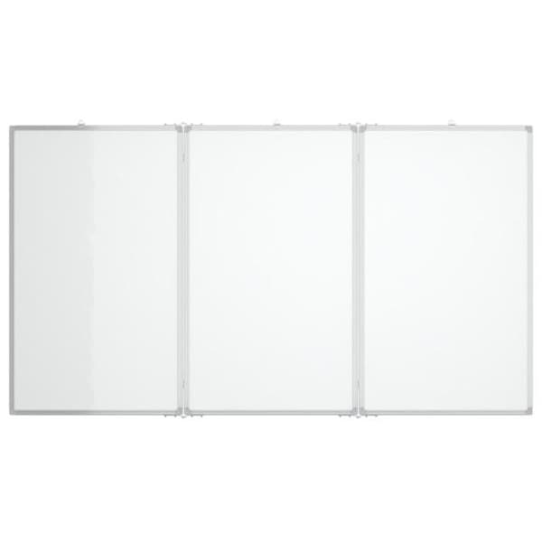 Fällbart magnetiskt whiteboard 150x100x1,7 cm aluminium Vit