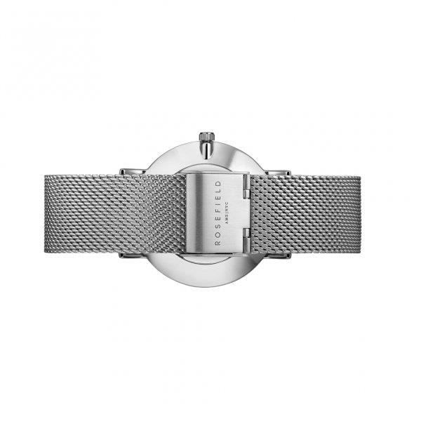 Klocka - ROSEFIELD - The Mercer - Vit Urskiva - Silver Milanaise Armband - 38mm vitt och silver