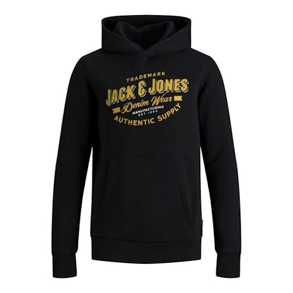 Barntröja - Jack & Jones - Logotyp - Svart - Långärmad - Andas Svart 8 år
