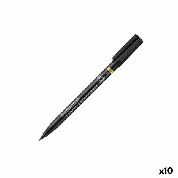 Staedtler litet utrustningspaket - 319 S-9 VE - Lumocolor Set med 10 Permanenta markörer Svart