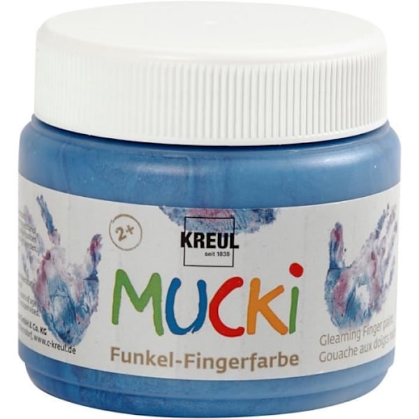 Mucki fingerfärg - 150 ml Metallic Blue