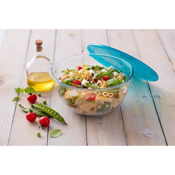 PYREX Förberedelseskål + plastlock 21 cm transparent Transparent