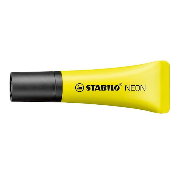 STABILO NEON - set med 3 highlighters - gul