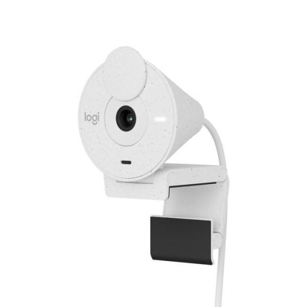 Logitech Brio 300 Full HD-webbkamera med sekretess, brusreducerande mikrofon, USB-C - Off White