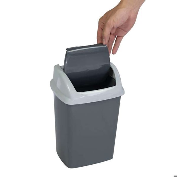 MAUL Soptunna MAULswing 5 l Plast 20 x 16 x 29 cm mörkgrå grå