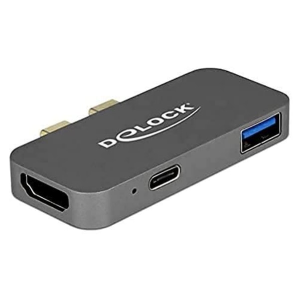 Mini dockningsstation för MacBook 5K - DELOCK - Thunderbolt (USB-C), USB-A, HDMI - Grå