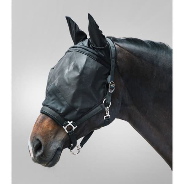 Flugmask för häst Waldhausen Premium - Full silvergrå