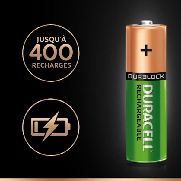 DURACELL Refills Plus Uppladdningsbara batterier Typ LR6 / AA 1300 mAh Paket med 4