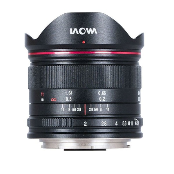LAOWA lättviktsversion 7,5 mm f-2,0 Micro Four Thirds vidvinkelobjektiv-VE7520MFTLWBLK Svart