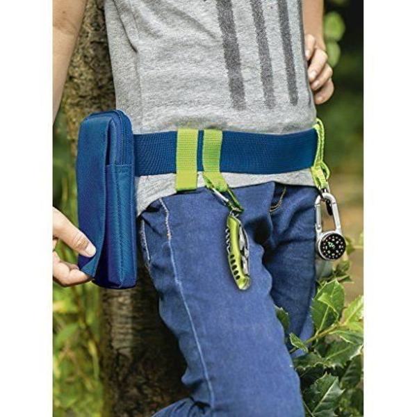 Accessoar utomhus - Moses - 9767 - Justerbar - Inbyggd väska - Tre karbinhakar blå