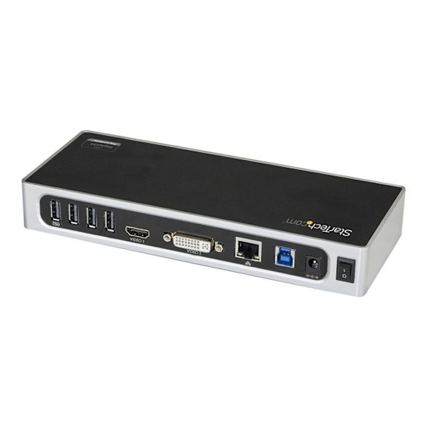 USB 3.0 dockningsstation - StarTech.com - DK30ADD - Dubbel skärm - HDMI, DVI, VGA - Kompakt