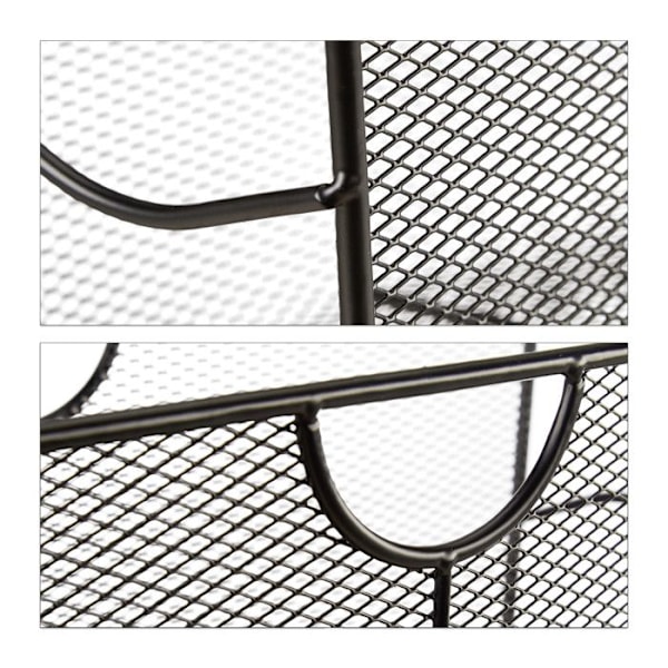 Relaxdays Metalltidningsställ, tidningsförvaringskorg i flätad metall HxlxB: 27 x 39 x 17 cm, svart svart