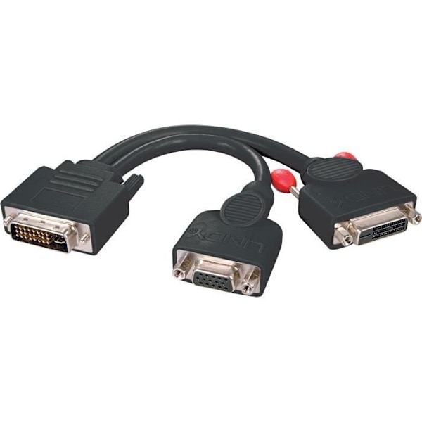 LINDY Dual Link DVI-I / VGA / DVI-D Splitterkabel - Svart