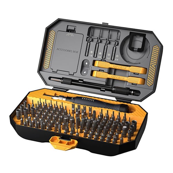 Jakemy - Precision skruvmejselset 145 i 1 (JM-8183) - för GSM-reparationer med handtagstillbehör, 132 bits - Svart
