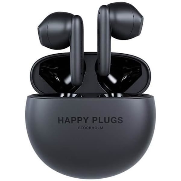 In-ear hörlurar - Happy Plugs - Joy Lite - Trådlös - Svettresistent - 29h batteritid Svart