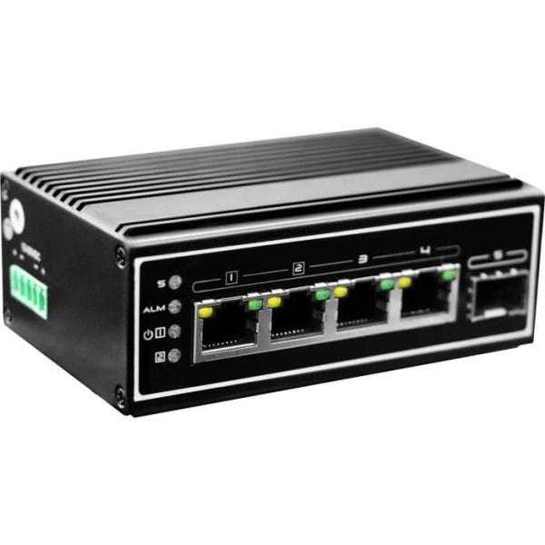 Ohanterad Gigabit Ethernet-nätverksswitch - LEVELONE - IGP-0502 - 4 portar - Auto MDI/MDI-X Svart