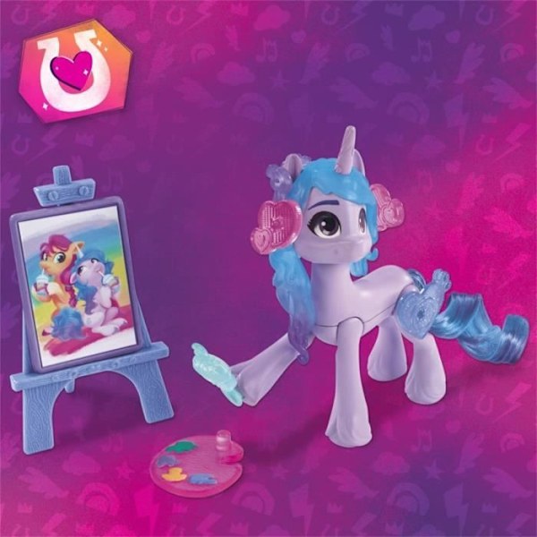 Figurin - HASBRO - Izzy Moonbow - Enhörning - 7,5 cm - Modeaccessoarer Lila