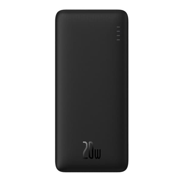Extern USB-batteri, Type-C, Micro-USB, 20W, 10000mAh + Type-C-kabel - Baseus Airpow (PPQD090001) - Svart