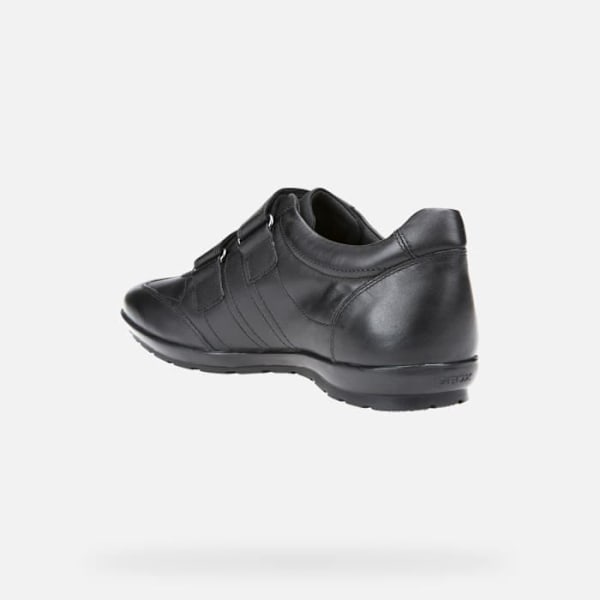 Geox Sneaker - U Symbol D-Smo.Lea - Herr - Svart läder - Dubbel remstängning Svart 40
