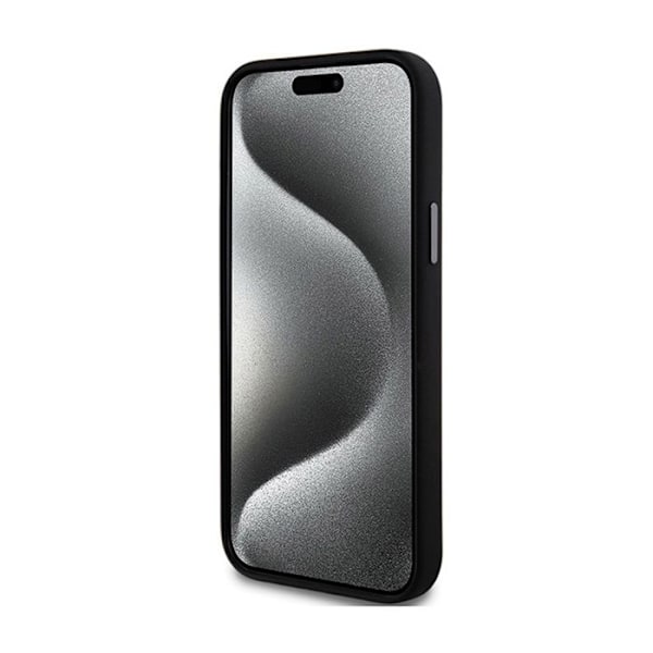 DKNY Liquid Silicone Metallogo - Skal för iPhone 15 Plus / 14 Plus (svart)