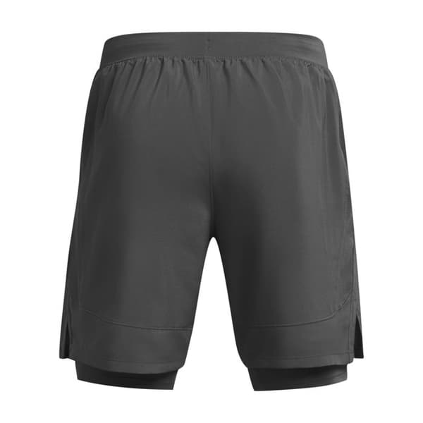 Under Armour Short 2-i-1 Launch 7" Grå - Löpning, inbyggd kompression castlerock/castlerock M