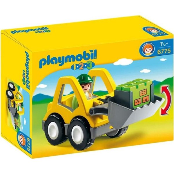 Lastare och arbetare Playmobil 1.2.3 - PLAYMOBIL - 6775 - Tegeltransport - Blandat - Från 18 månader