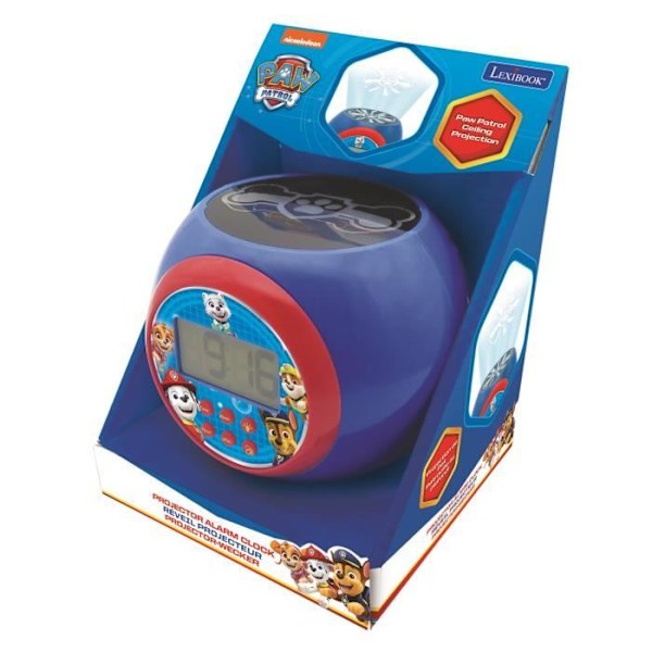 Paw Patrol projektor väckarklocka med timerfunktion Flerfärgad