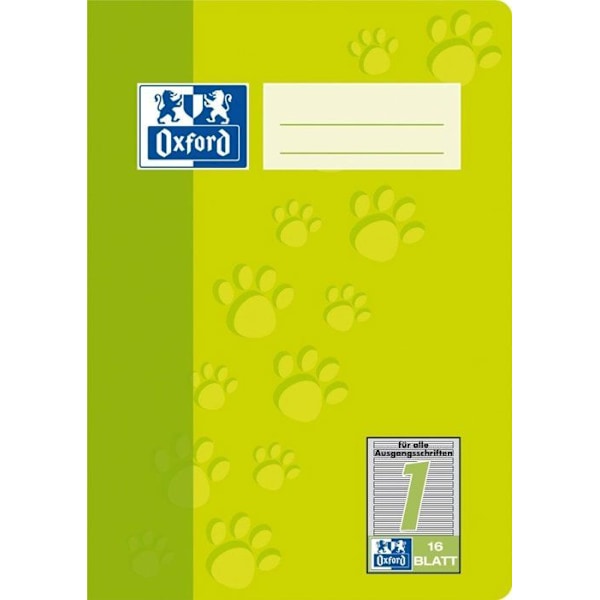 Oxford Notebook - 100050406 - Set med 15 övningsböcker 16 ark 90 g/m Ljusgrönt A5-format