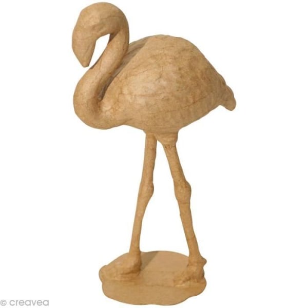 Pappermaché flamingo - DECOPATCH - 27 cm - Inredning - Rosa - Unisex Rosa