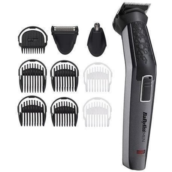 Babyliss MEN MT727E multifunktionstrimmer - 10 i 1 - kol-titanblad - autonomi 60 min