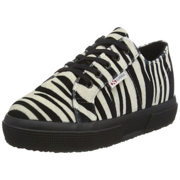 Superga Sneaker - S1127BW - Girl 2750 Barntryck sammetsskor med elastiska snören Sammet 34