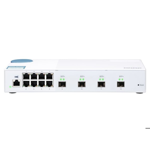 QNAP QSW-M408S Web Management Switch QSW-M408S 8 portar 1 Gbps 4 portar 10 GbE SFP+ Web Management Switch Vit