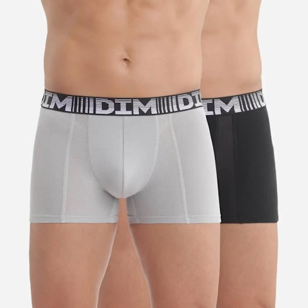 Förpackning med 2 bomull 3D Flex Air Boxers för män - DIM/01N1/NOIRPERLE/02 - XL